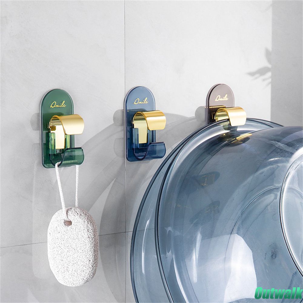 ღ Wall Mounted Washbasin Storage Rack Self Adhesive Basin Holder Kamar Mandi Baskom Gantungan Handuk Pintu Organizer Aksesoris Kamar Mandi