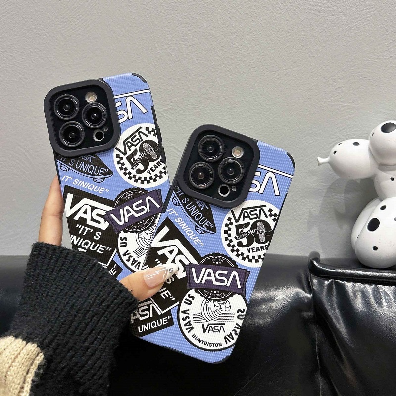 IPHONE Soft case Pelindung Kulit Tekstur Vertikal VANS Untuk Iphone14 13 12 11 Pro Max X XR XS Max7 8 Plus