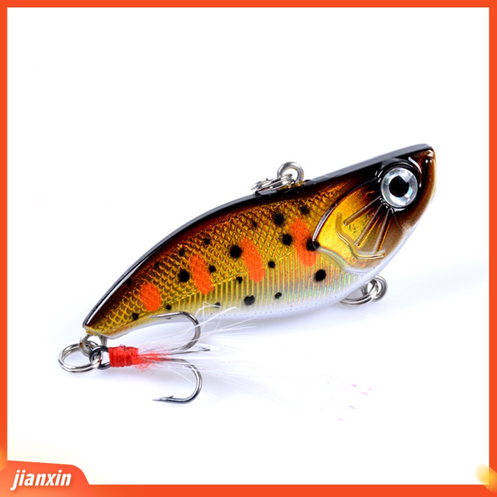 (In Stock) 6Pcs 5.8cm /13.5g Umpan Pancing Penembus Kuat Tajam Ikan Simulasi Hidup Umpan Getaran Kedalaman Penuh Untuk Angling