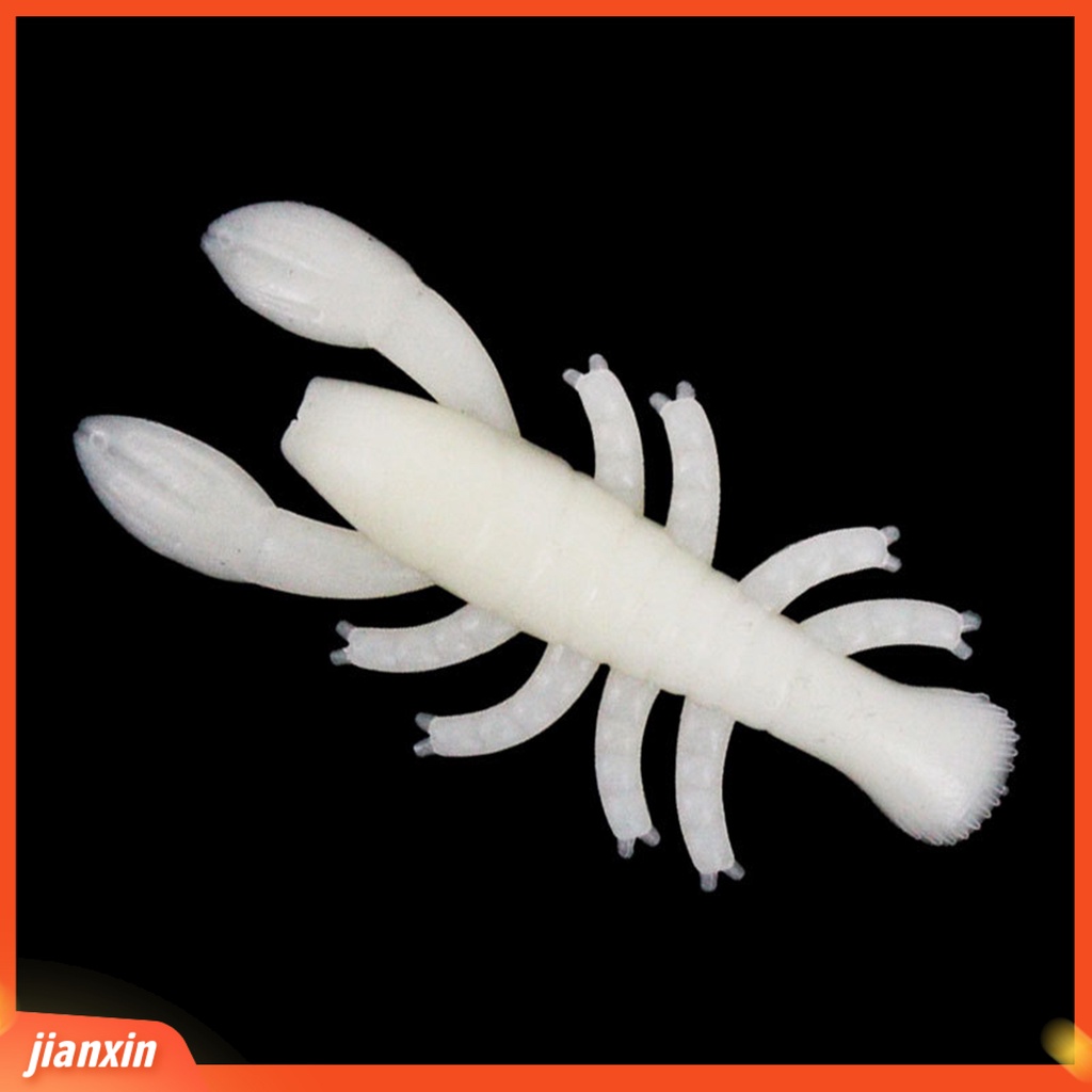 (In Stock) 5Pcs 3.5g Umpan Ikan Umpan Mirip Hidup Menggoda Simulasi Hidup Bentuk Lobster Putih Umpan Lembut Untuk Angling