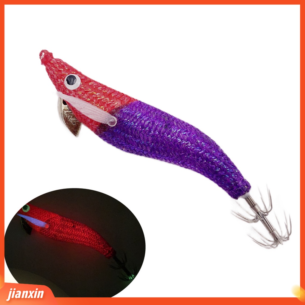 (In Stock) 9cm Umpan Pancing Dengan Efek Bercahaya 3D Simulasi Fisheye Tajam Kait Simulasi Angling Logam Kayu Kait Udang Memancing Luar Ruangan