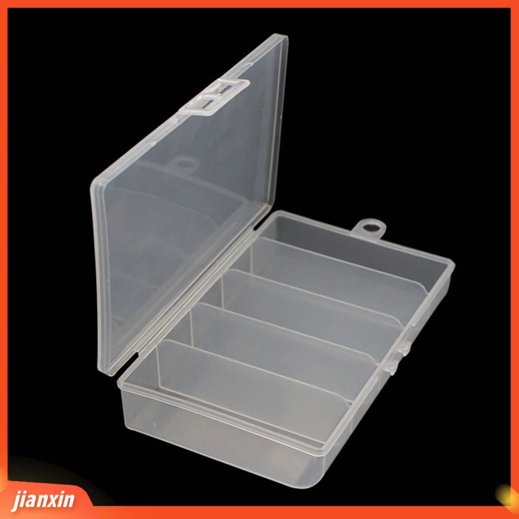 (In Stock) Kotak Umpan Kapasitas Tinggi 5sekat Transparan Tahan Jatuh Plastik 5kisi Memancing Tackle Storage Box Outdoor Mancing