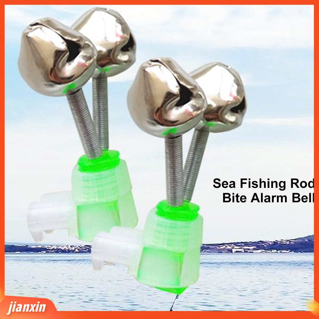 (In Stock) 10 Pcs Bel Alarm Memancing Dual Lonceng Desibel Tinggi Sensitif Mini Laut Pancing Menggigit Alarm Bell Angling Persediaan