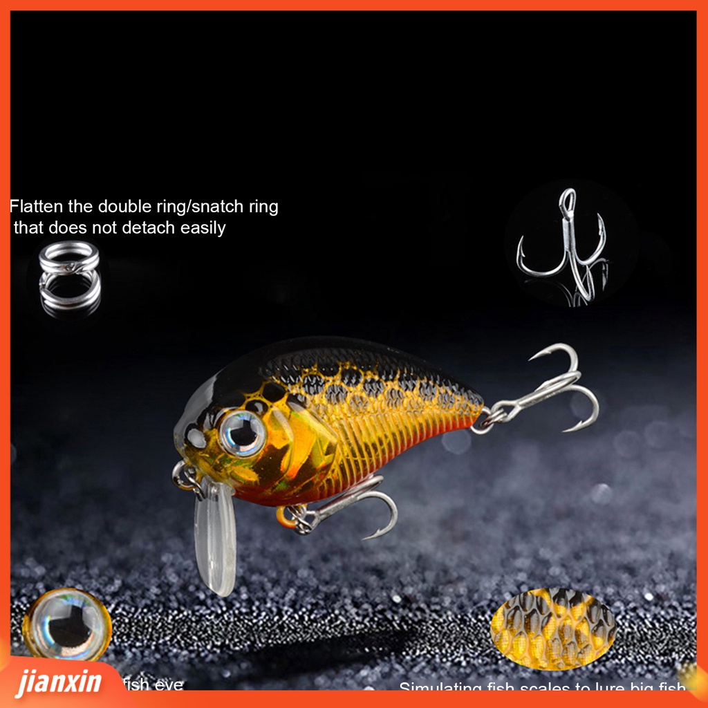 (In Stock) 4.4cm /6g Umpan Bionic Tajam Kait Simulasi Realistis Reflektif Angling Plastik Penggemuk Kecil Mengambang Batu Umpan Memancing Luar Ruangan