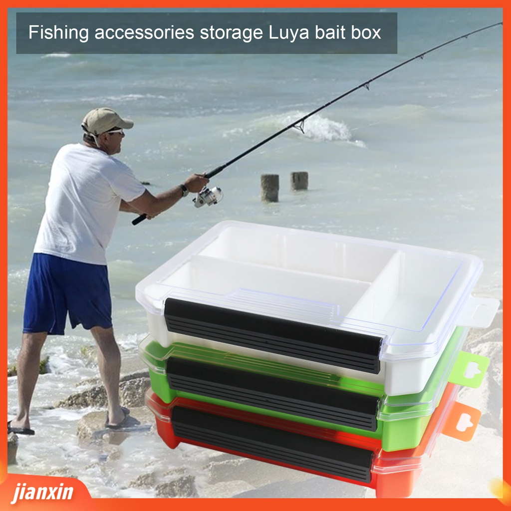 (In Stock) Kotak Umpan Single-Layer Kapasitas Besar Plastik Kotak Pancing Portabel Luar Lure Hooks Case Untuk Memancing