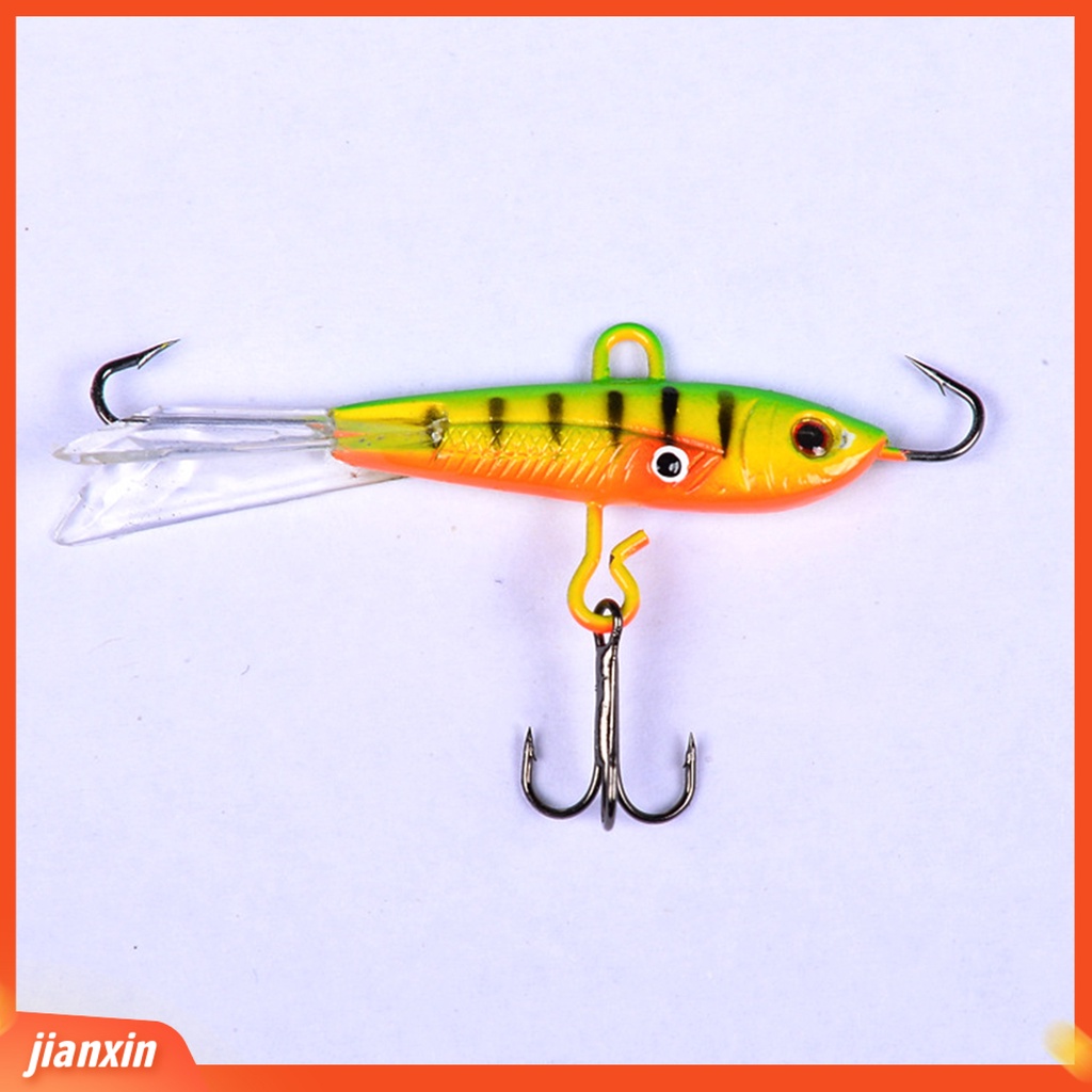 (In Stock) 10.5g 6cm Es Memancing Umpan Hidup 3D Mata Logam Musim Dingin Keseimbangan Umpan Bergerak Kait Jigs Lures Untuk Outdoor