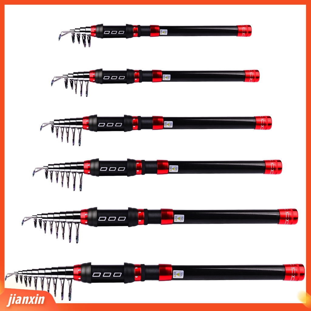 (In Stock) Tiang Pancing Mini Anti Korosi Kekuatan Tinggi Serat Karbon Portable Telescopic Fishing Rod Untuk Angling