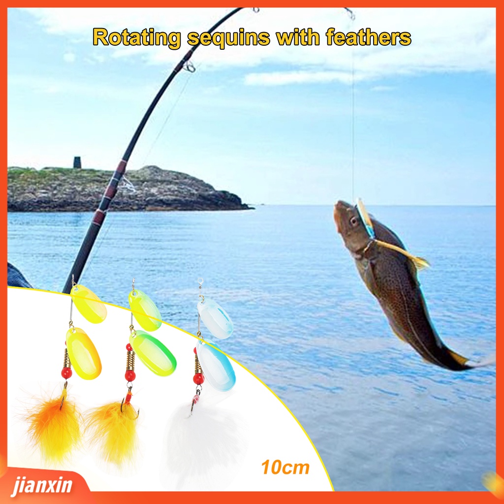 (In Stock) 10cm 17g Spinner Sequin Lures Warna Cerah Eye-Catching Zinc Alloy Forging Perawatan Berputar Sequin Lure Untuk Angling