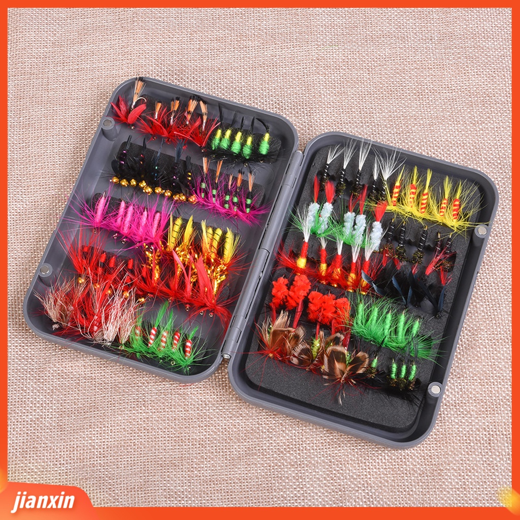 (In Stock) 20 /100Pcs Kait Lalat Memancing Bionic Serangga Butterfly Lure Fish Tackle with Box