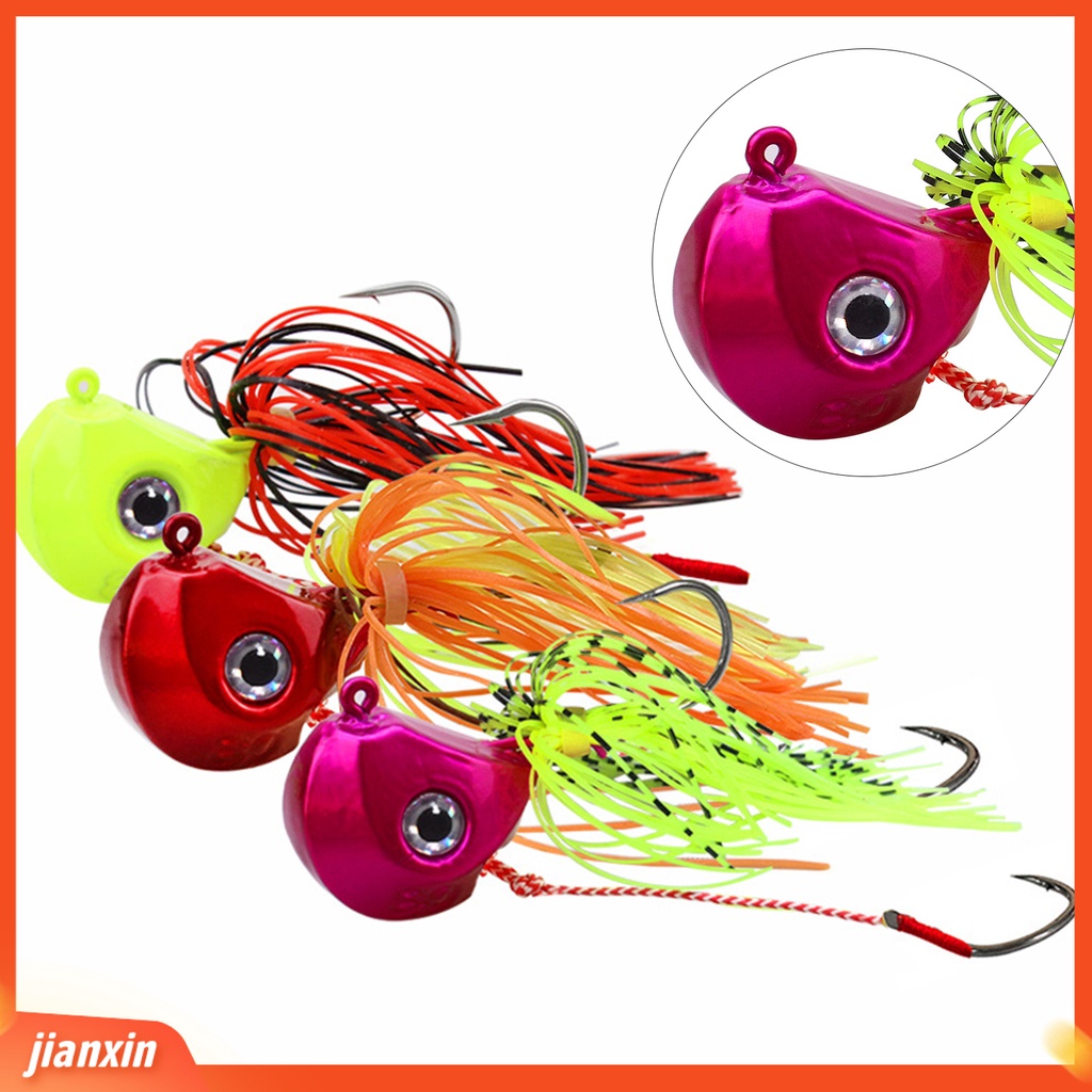 (In Stock) 40 /60 /80 /100g Perahu Memancing Memimpin Kepala Bionic Umpan Kait Faux Lure Ikan Aksesori