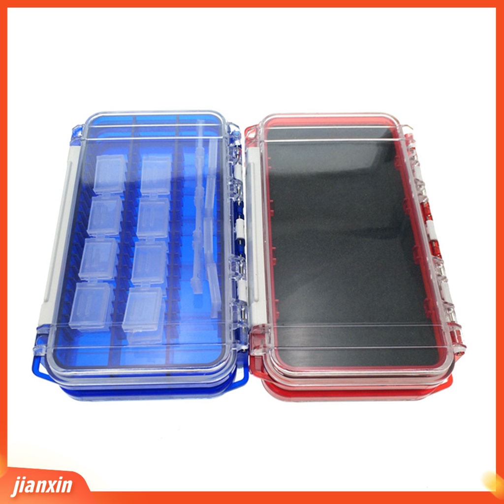 (In Stock) Fishing Tackle Box Dua Sisi Aksesoris Pancing Bahan Plastik Multifungsi Lure Case Untuk Memancing