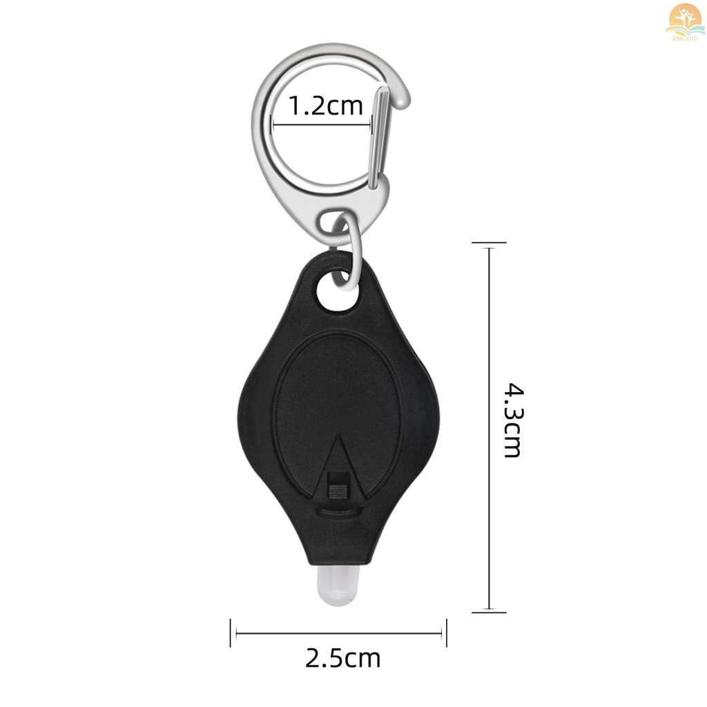 In Stock 10PCS Portable Keyring Light Torch Gantungan Kunci Mini Senter LED Gantungan Kunci Emergency Terang Camping Lamp Backpack Light Untuk Outdoor
