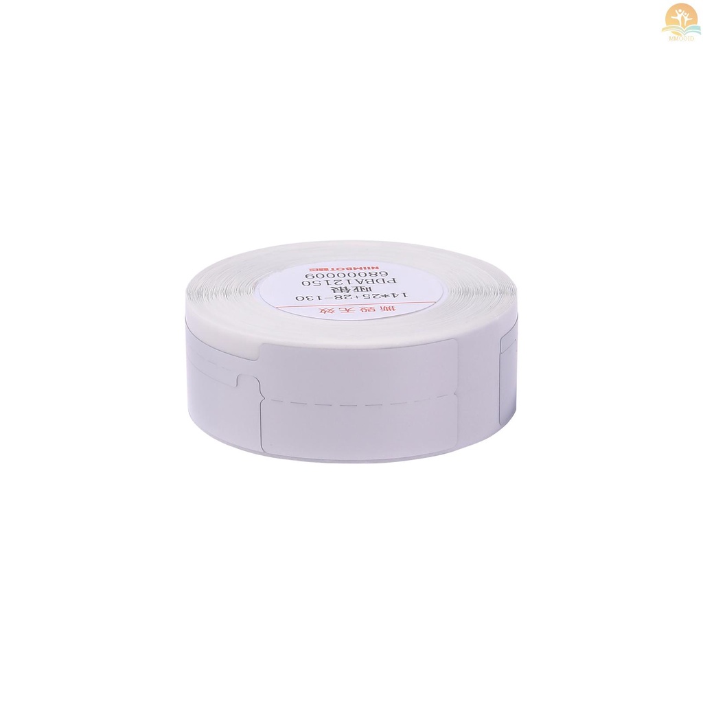 In Stock Niimbot Thermal Transfer Label Skicker Kertas PET Untuk B18 Label Printer Barcode Perhiasan Harga Size Nama Label Kosong Tahan Air Sobek 14x53mm 130sheets /roll Untuk Pr