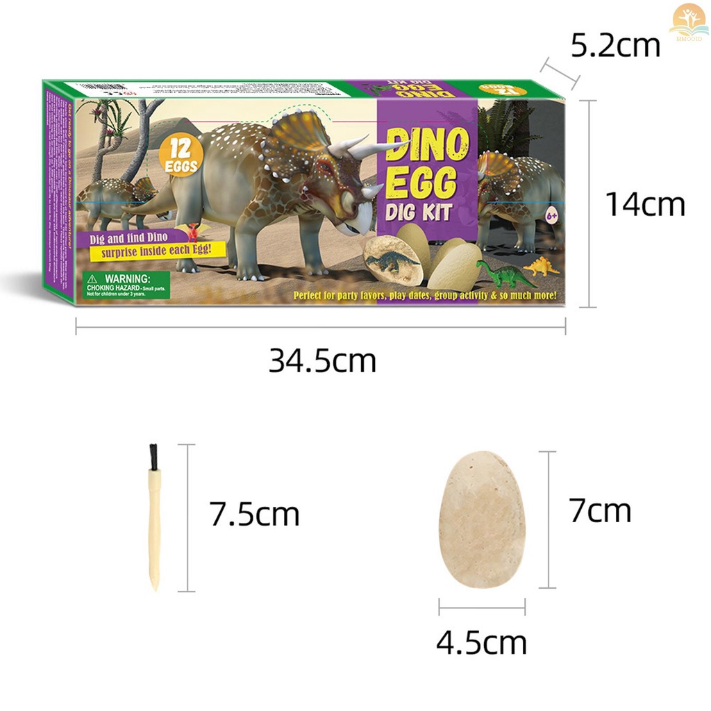 In Stock Mainan Telur Dinosaurus Telur Dino Dengan 12pcs Dinosaurus Dan Alat Gali Batang Arkeologi Paleontologi Ilmu Edukasi Hadiah Ulang Tahun Natal Untuk Anak Laki-Laki Perempuan Siswa