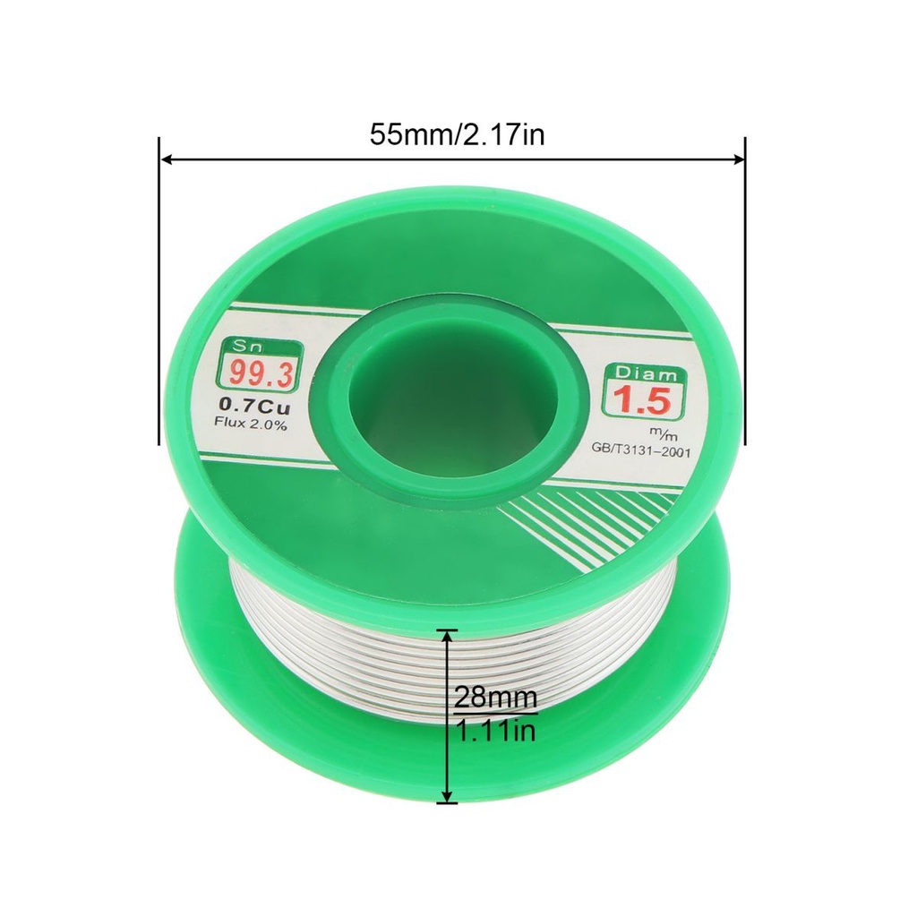 0.8mm 1mm 1.2mm 1.5mm 50g 100g Solder Timah Kawat Timah Sn99.3 Cu0.7 Rosin Core Titik Leleh Rendah Solder Listrik Iron