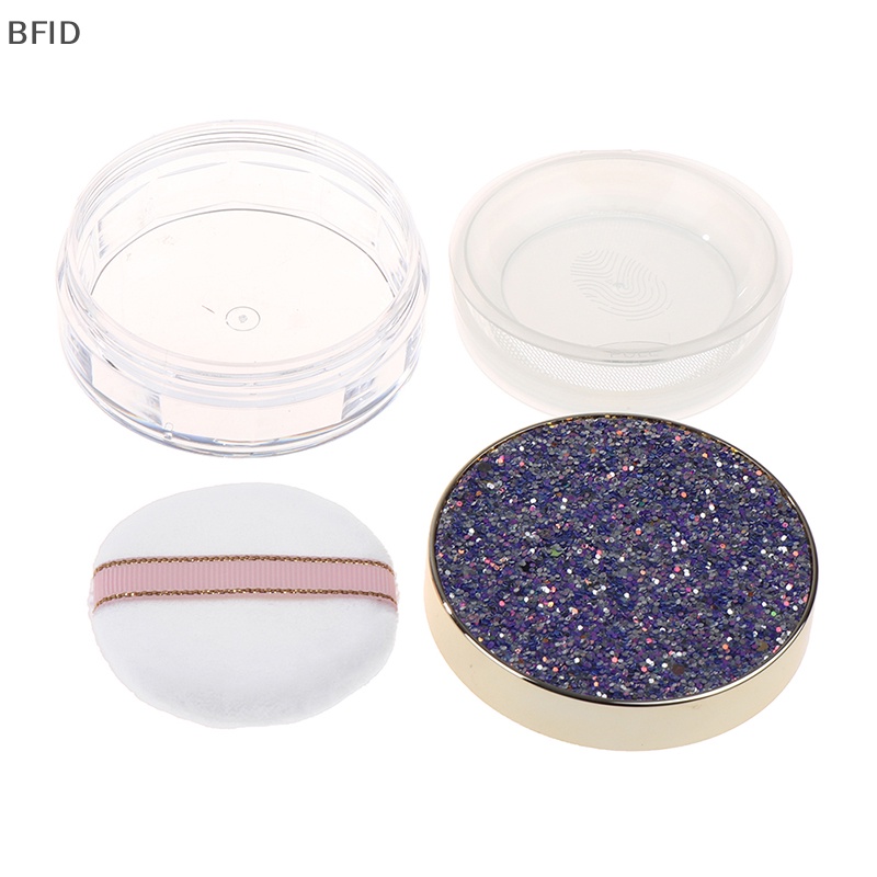 [BFID] 1pc Kotak Bedak Kosong Longgar Wadah Case Makeup Kosmetik Dengan Spons Bedak [ID]