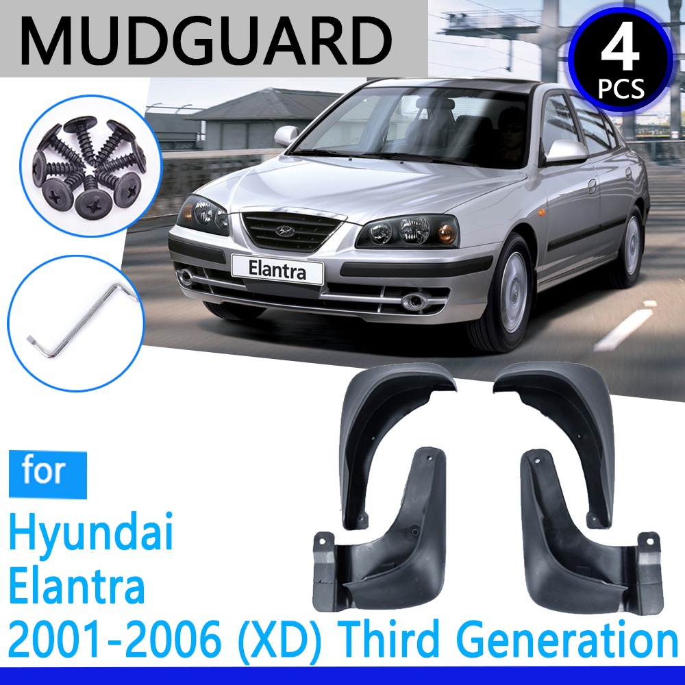 Mudguards Cocok Untuk Hyundai Elantra 2001~2006 XD Depan Belakang 2002 2003 2004 Aksesoris Mobil Mudflap Fender Auto Replacement Parts