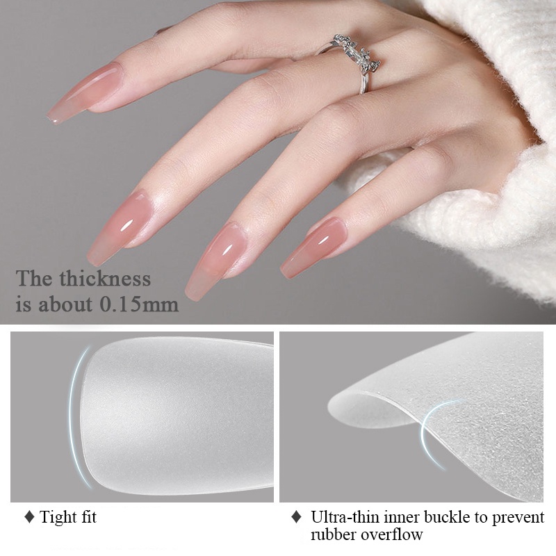 240pcs /Box Ekstensi Cepat Cetakan Kuku Tips Jari Penuh Penutup Bentuk Kuku UV Gel Polish Alat Manicure Tool Extension Tool