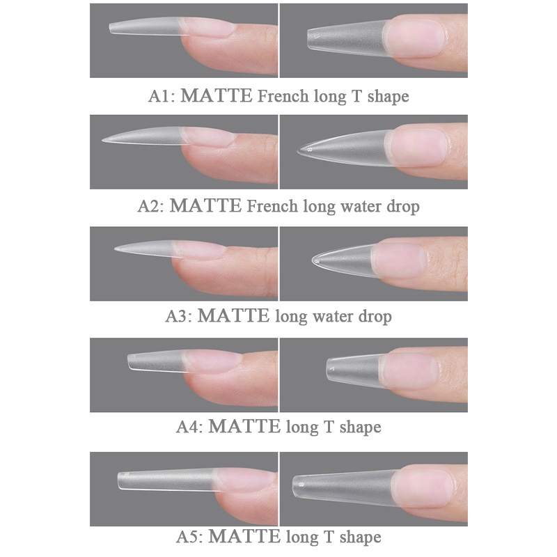240pcs /Box Ekstensi Cepat Cetakan Kuku Tips Jari Penuh Penutup Bentuk Kuku UV Gel Polish Alat Manicure Tool Extension Tool