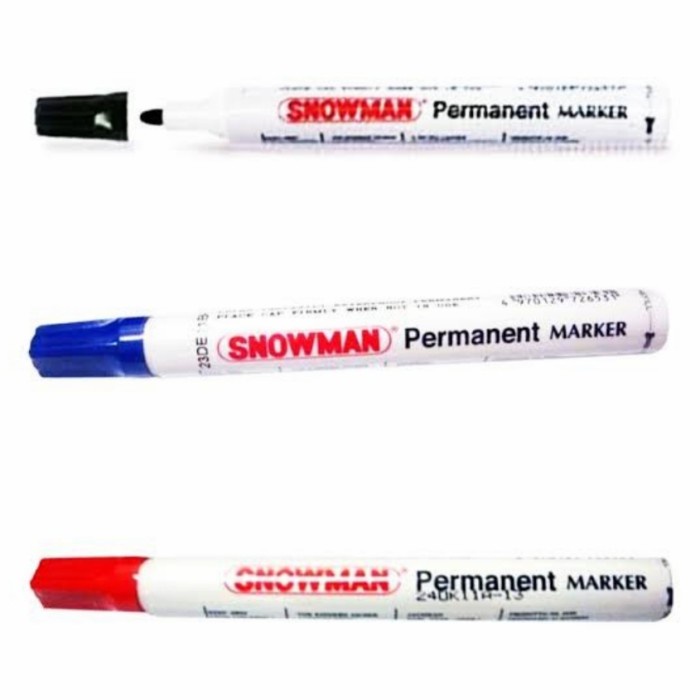 

SNOWMAN PERMANENT MARKER SPIDOL PERMANEN SNOWMAN G-12 1 BOX 12 PCS - Hitam