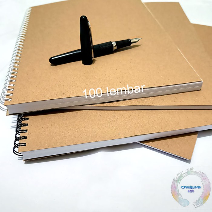 

✨BISA COD✨ -Notebook Spiral A4 100 Lembar DOT GRAPH LINED BLANK Buku tulis - Graph