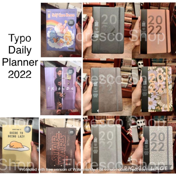

✨BISA COD✨ -Daily Planner 2022 Typo Agenda Harian Journal Notebook A5 - friends