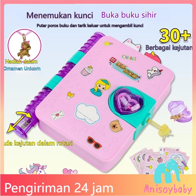 【COD】Mainan Surprise Treasure Magic Book Aksesoris Kado Anak Puzzle Hadiah Ulang Tahun Untuk Anak Perempuan