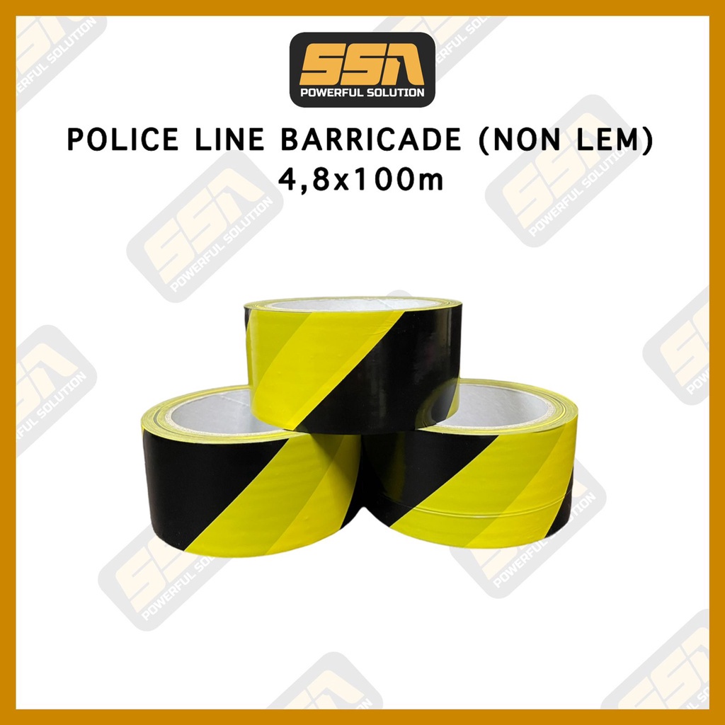 PROMO UNTUKMU!! Barricade Tape/Police Line Tanpa Lem 4,8 cm x 100 m