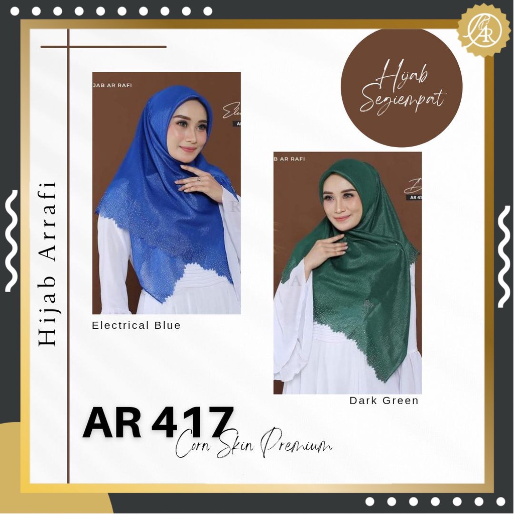 Hijab Segi Empat Premium Branded Hijab Arrafi Terbaru AR 417