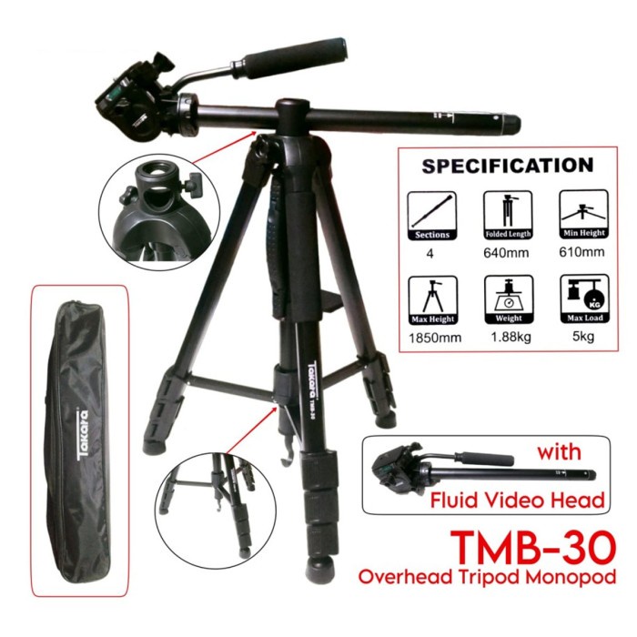 Takara Tripod TMB 30 TMB30 Black