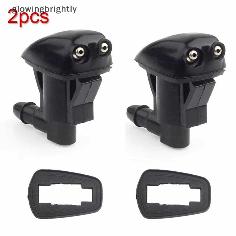 [glowingbrightly] 2pcs Set Nozzle Wiper Mesin Cuci Kaca Depan Mobil Universal Hitam Auto  Tfx