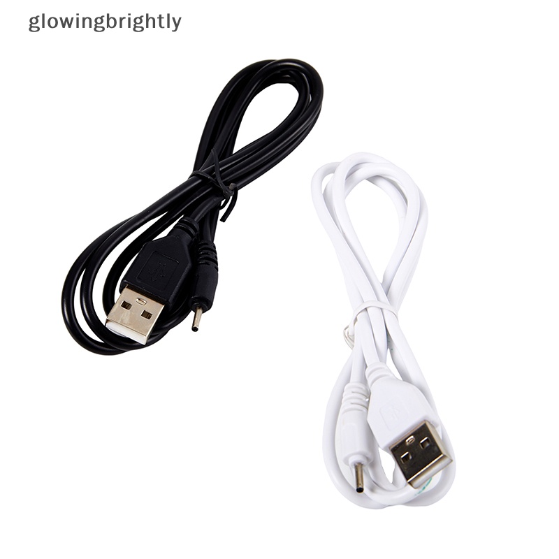 [glowingbrightly] 1pc Diameter Luar 2mm Kepala Bulat USB Charger Kabel Pin Kecil USB 1meter TFX