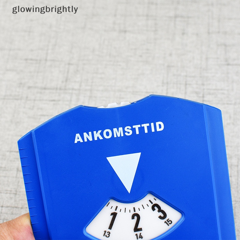 [glowingbrightly] Kaca Depan Mobil Sekop Salju Time Display Disc Return Time Note Ice Scraper Tanda Waktu Parkir Mobil Timer Clock Snow Remover TFX