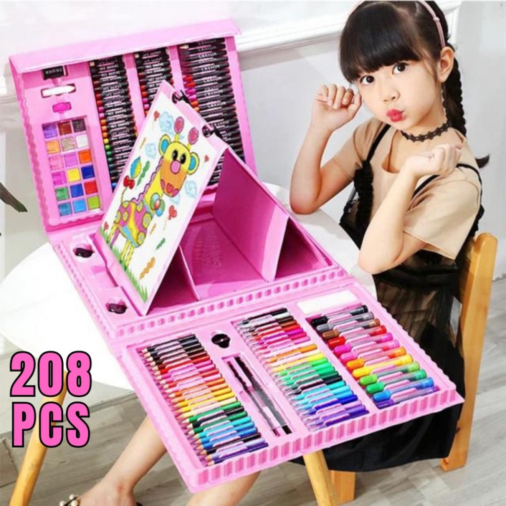 

ZFK Set Alat Mewarnai Menggambar Anak Colorful 208 PCS