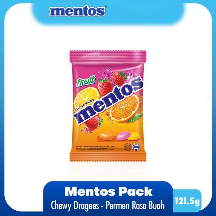 

Mentos Chewy Dragees Fruit Pack Permen Kenyal Rasa Buah isi 50 butir