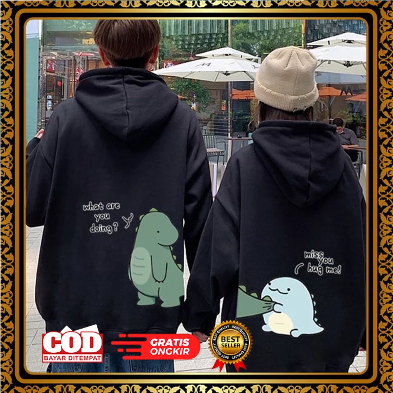 JACKET HODIEE OUTWEAR TRENDY /Jaket Sweater Hoodie COUPLE premium - SWEATER COUPLE motif|dino