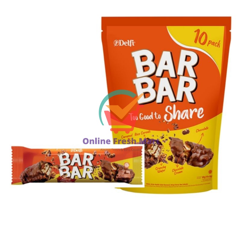 

DELFI Bar Bar Wafer Share Pack rice cryspy chocolate - Online Fresh Mart Denpasar