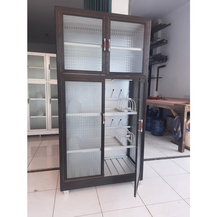 Rak Piring Alumunium 2 Pintu