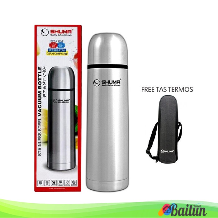 Baitun Termos Air Panas Stainless Steel Shuma 350/500/750/1000 Ml - Termos Air Panas Mini Kecil Sten
