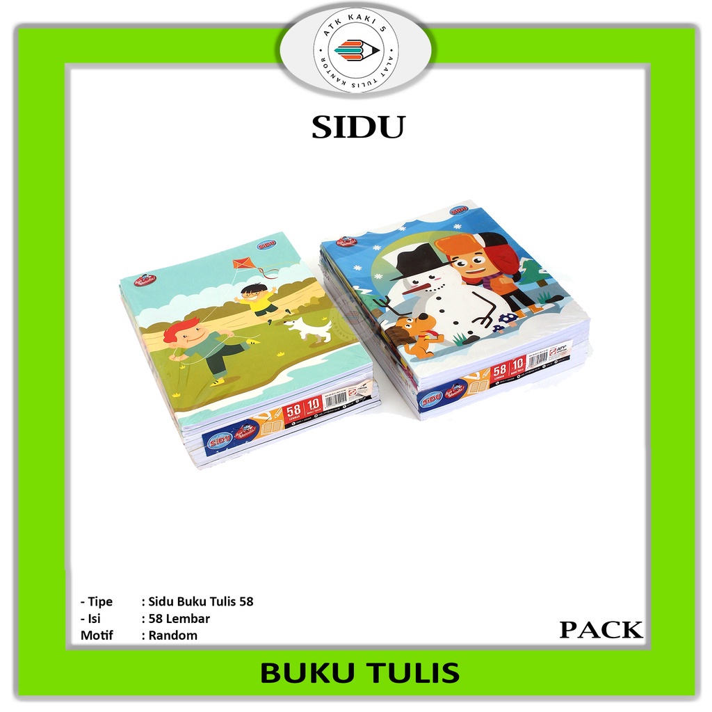 

SIDU - Buku Tulis Sinar Dunia10x58 Lembar - Pack