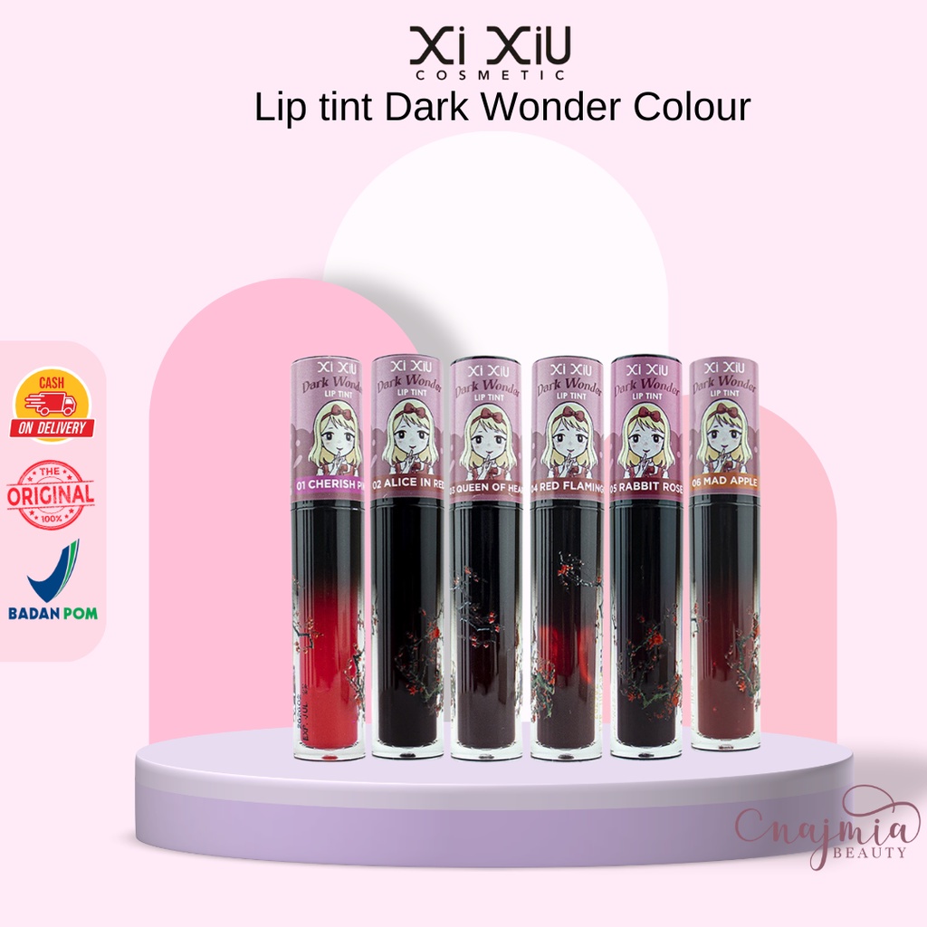 BPOM Xi Xiu Lip tint Dark Wonder Colour - 6 shade liptint 5gr