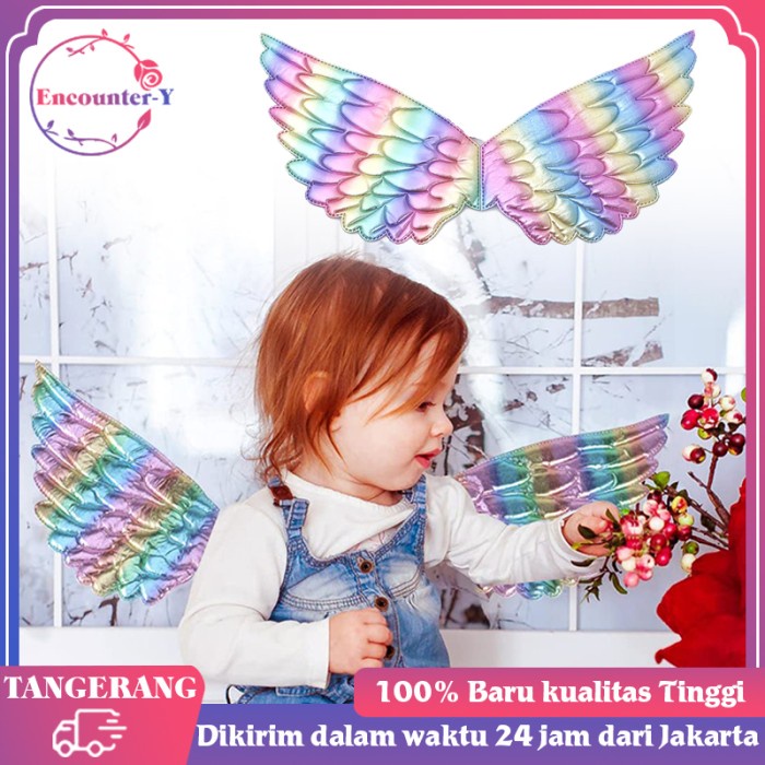 Sayap Unicorn Sayap Anak Unicorn Angels Wings Sayap Malaikat Anak - Berwarna-warni