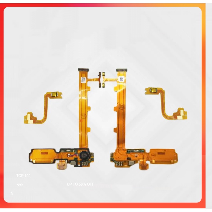 Fleksibel Flexible Konektor+ ON OFF +TOMBOL LUAR Cas Mic dan Volume Hp Oppo A37  Neo 9 Satu Set Suku