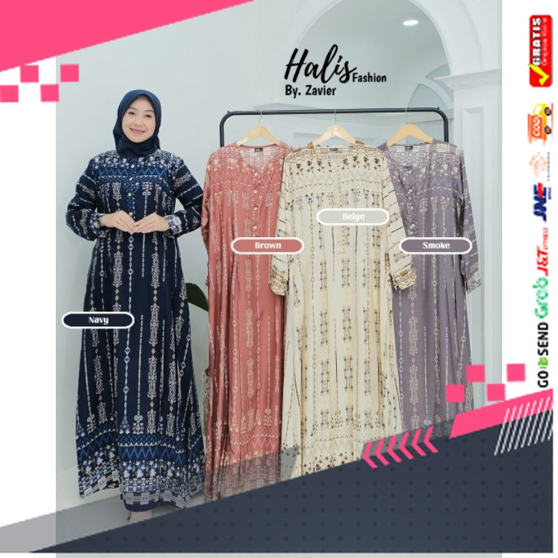 BAJU GAMIS MODEL BARU TERMURAH STYLE TRENDY /Gamis rayon silk halis