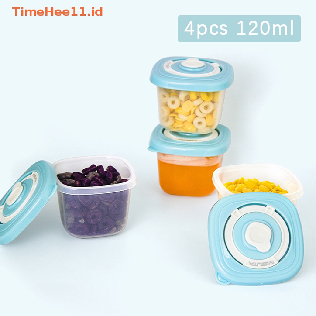 Timehee 120ml Dispensing Crisper Box Tebal Sealed Food Box Kotak Penyimpanan Makanan Bayi ID