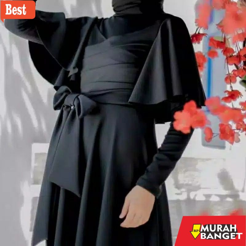 GAMIS RAMADHAN TERBARU UNTUK WANITA- GAMIS Dress 70734 TITANIUM SCUBA Fashion Muslim CLARA RANA MAXI