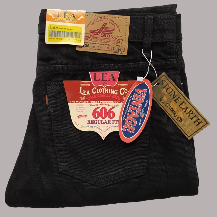 Celana Jeans Pria Lea denim original Standart Reguler - Hitam, 33