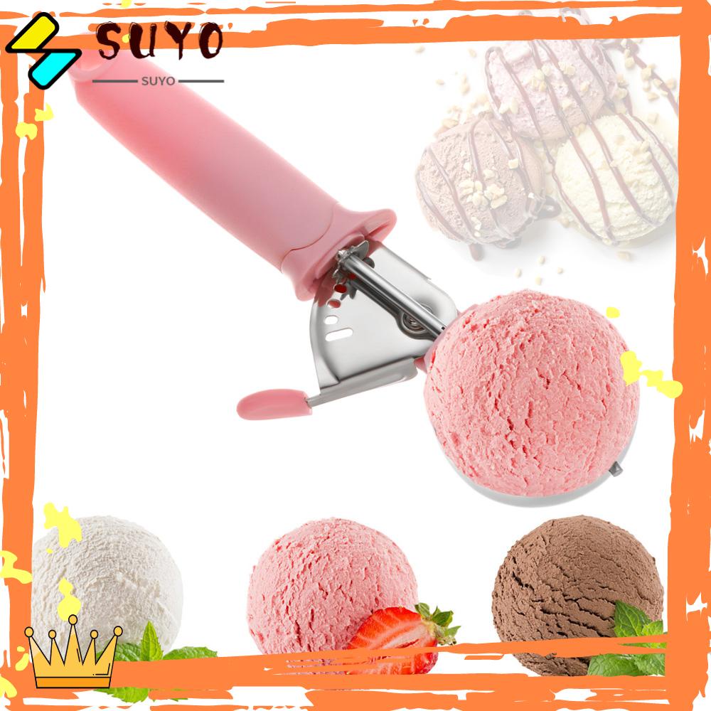 Suyo Sendok Es Krim Stainless Steel Metal Cookie Scoop Mash Potato Spoon Ball Scooper