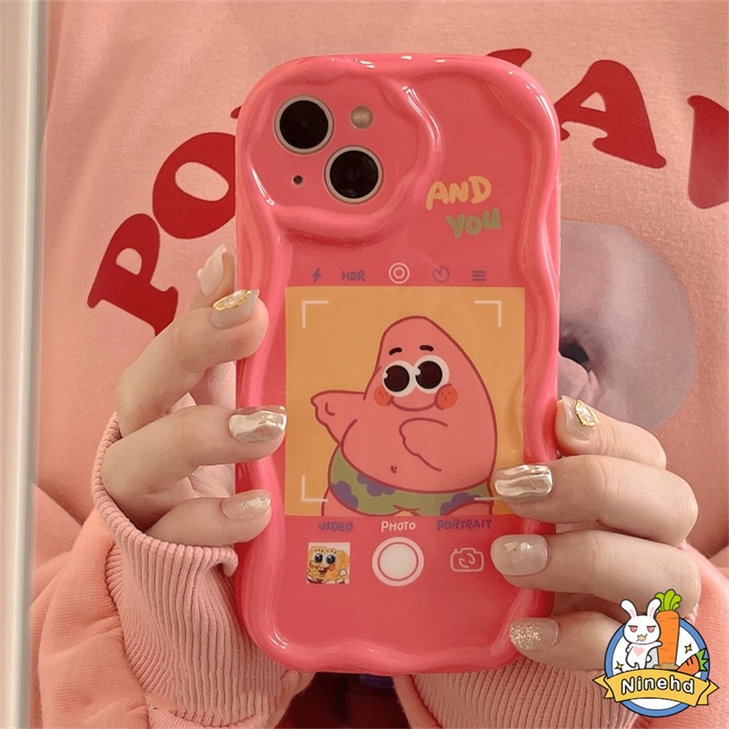 IPHONE Casing Kompatibel Untuk Iphone14 13 12 11 Pro Max X Xr Xs Max 8 7 6 6s Plus SpongeBob Couple Phone Case Perlindungan Lensa Kamera Penuh Penutup Ponsel Silikon Shockproof Cover Pelindung