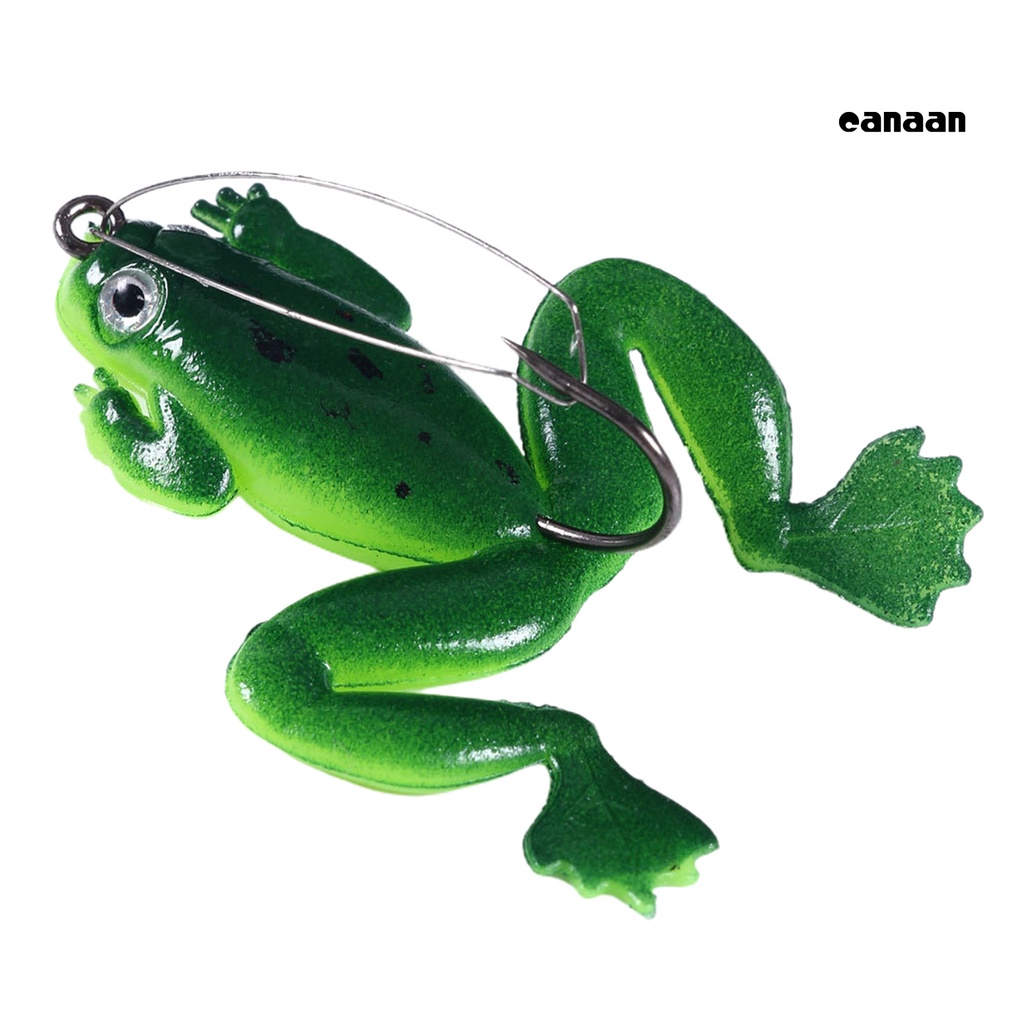 Cnn- Umpan Frog Anti-Gantung Bawah Kait Tajam Tahan Karat Anti Gigitan Anti Patah 3D Fisheyes High-Strength Frog Lure Bait Outdoor Tackle